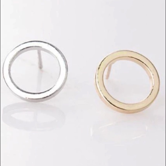 NEW!💙💎MINI MINIMALIST MODERN CIRCLES💎💙SILVERY! - Picture 3 of 6